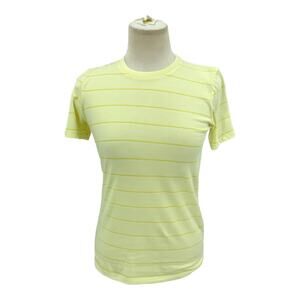 Everlane Organic Cotton Short Sleeve Yellow Stripe Crewneck T Shirt Size Medium